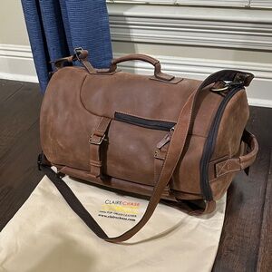 Brown Leather Duffel Bag/Backpack